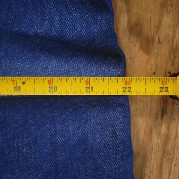 Vintage Heavyweight Deep Blue Denim Dress - Picture 14 of 16